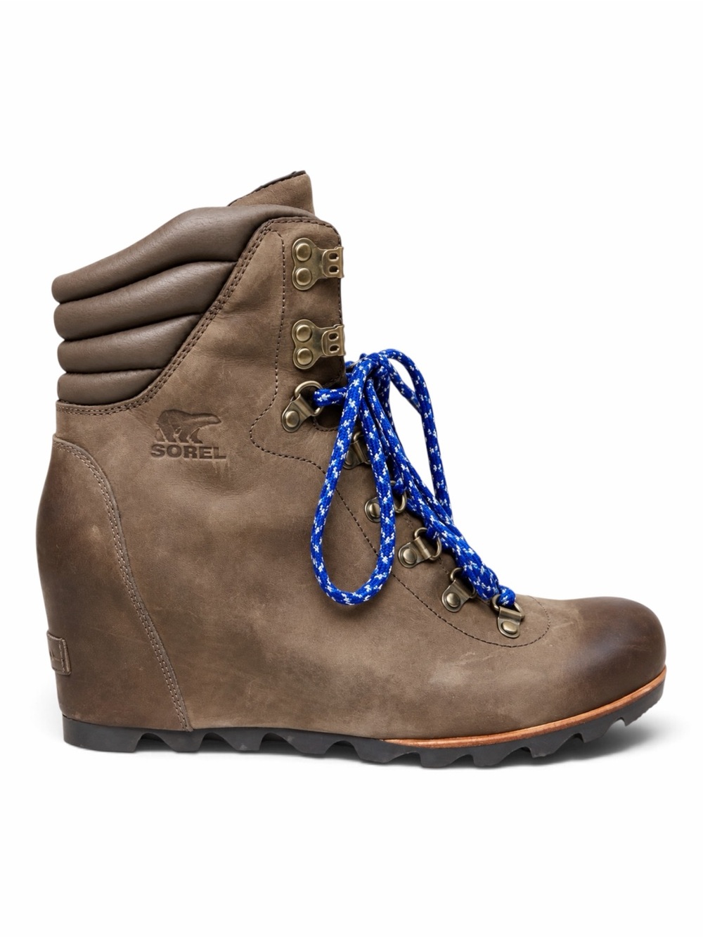SOREL – Conquest Wedge Waterproof Leather Boots – Gray Kettle/Aviation – Sz. 10